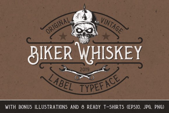 Biker Whiskey Font - Featured Image