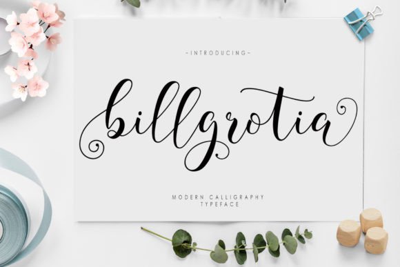 Billgrotia Script Font - Featured Image