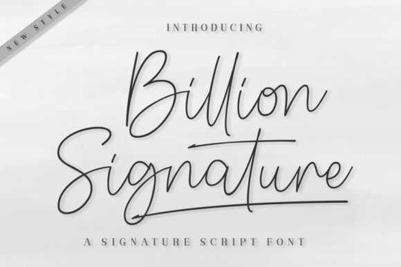 Billion Signature Font - Featured Image