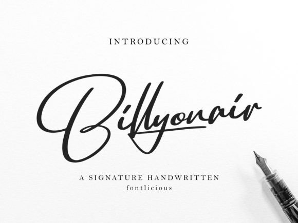 Billyonair Font - Featured Image