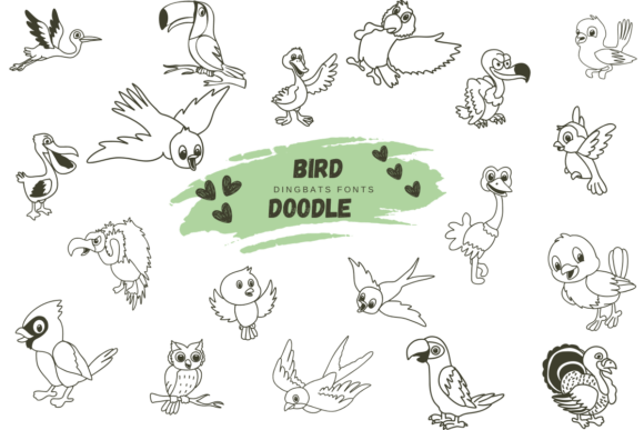 Bird Doodle Font - Featured Image
