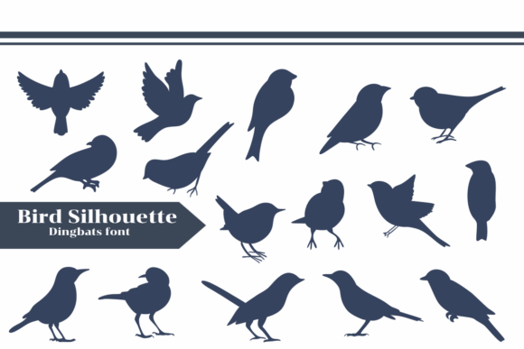 Bird Silhouette Font - Featured Image