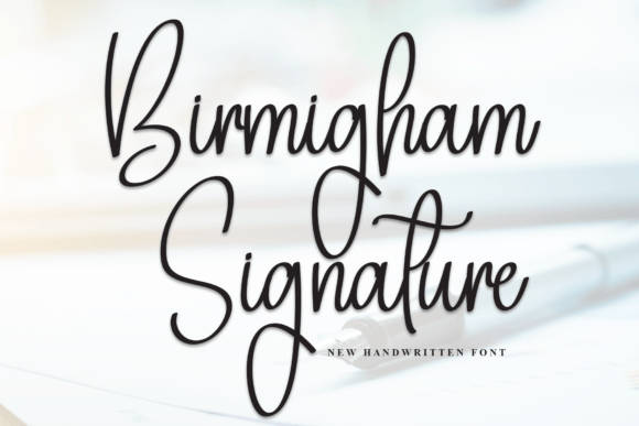 Birmigham Signature Font - Featured Image