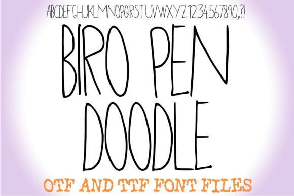 Biro Pen Doodle Font - Featured Image