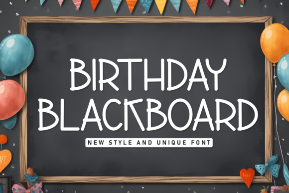 Birthday Blackboard Font - Featured Image