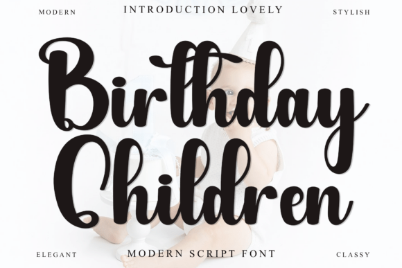 Birthday Children Font - Featured Image