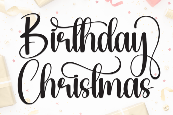 Birthday Christmas Font - Featured Image