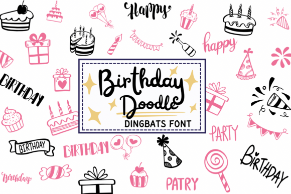 Birthday Doodle Font - Featured Image