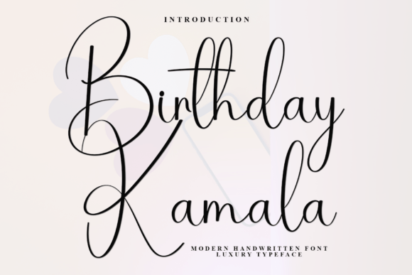 Birthday Kamala Font - Featured Image