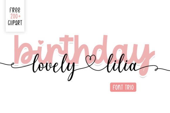 Birthday Lovely Lilia Font - Featured Image
