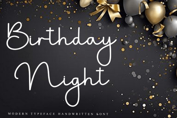 Birthday Night Font - Featured Image