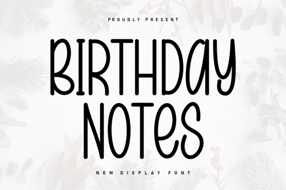 Birthday Notes Font - Featured Image