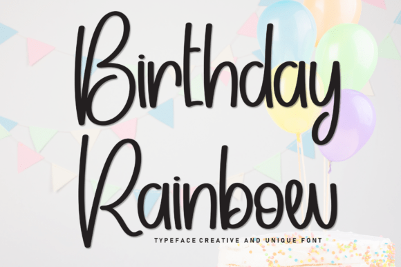 Birthday Rainbow Font - Featured Image