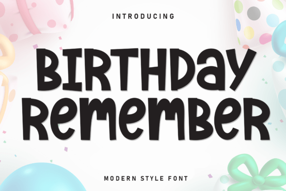 Birthday Remember Font - Featured Image