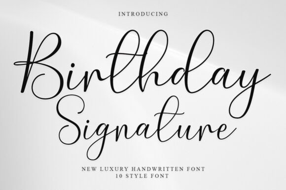 Birthday Signature Font - Featured Image