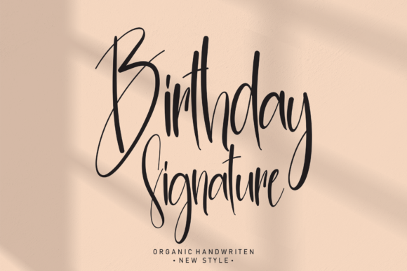 Birthday Signature Font - Featured Image