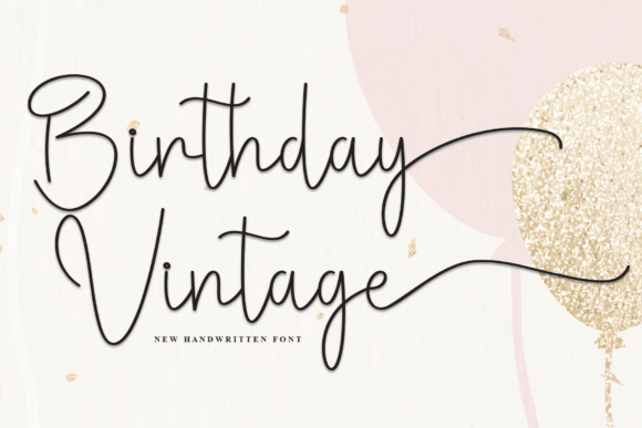 Birthday Vintage Font - Featured Image