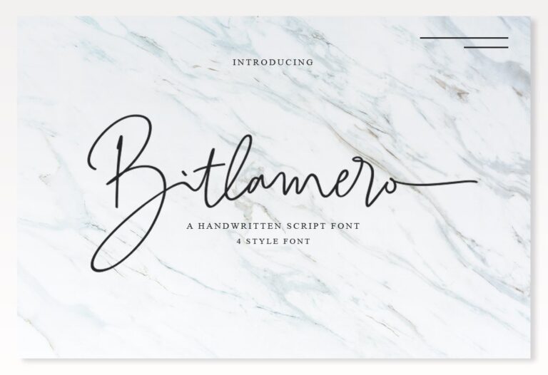 Bitlamero Script Font - Featured Image