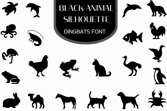 Black Animal Silhouette Font - Featured Image