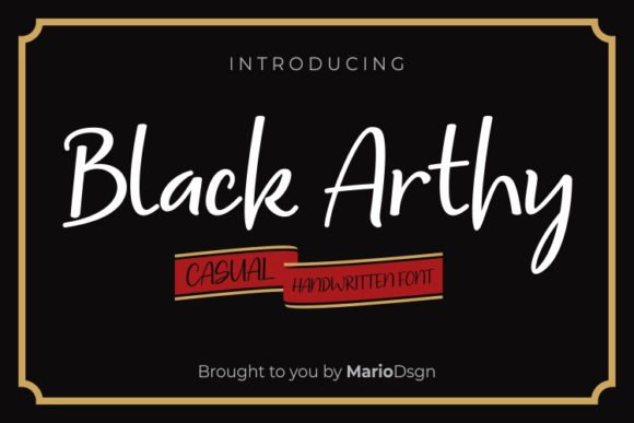 Black Arthy Font - Featured Image