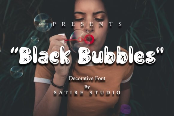 Black Bubbles Font - Featured Image