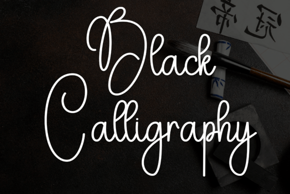 Black Calligraphy Font - Featured Image