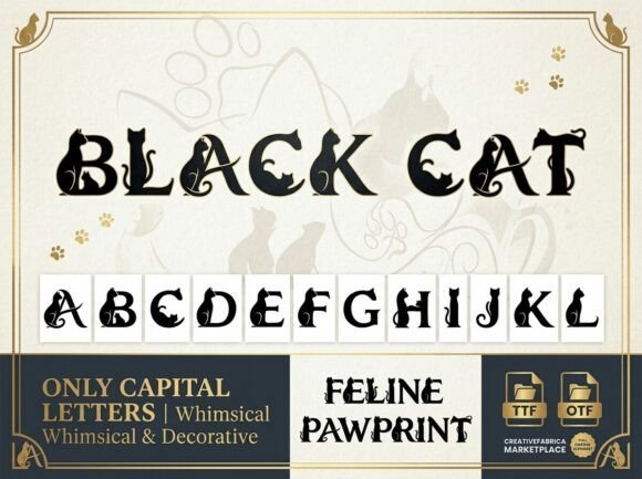 Black Cat Font - Featured Image