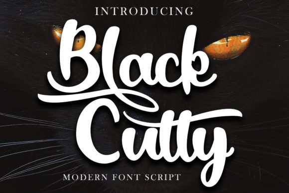 Black Catty Script Font - Featured Image