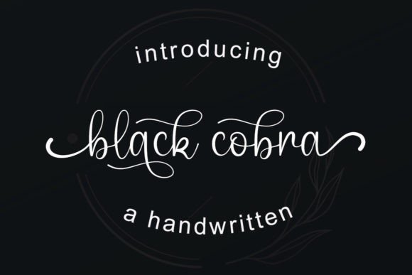 Black Cobra Font - Featured Image