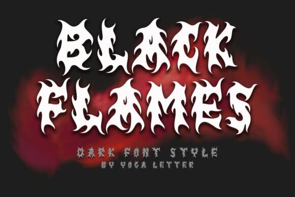 Black Flames Font - Featured Image