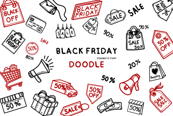 Black Friday Doodle Font - Featured Image