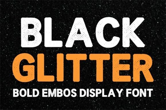 Black Glitter Font - Featured Image