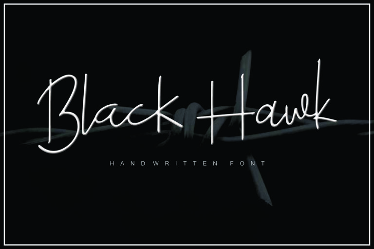 Black Hawk Font - Featured Image