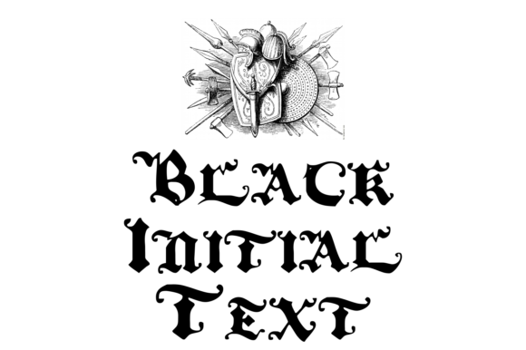Black Initial Text Font - Featured Image
