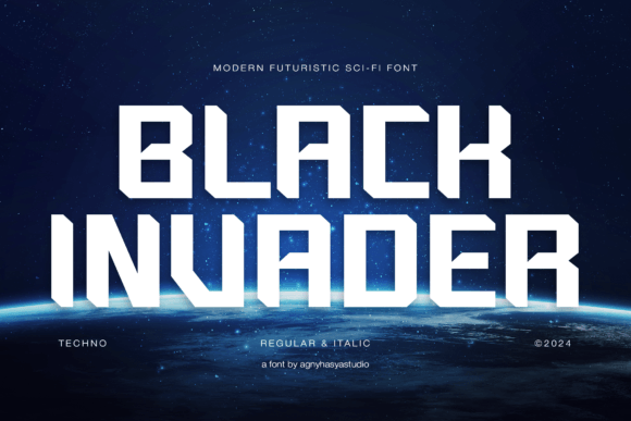 Black Invader Font - Featured Image
