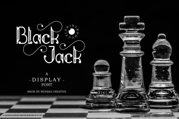 Black Jack with Chessboard Font - Featured Image