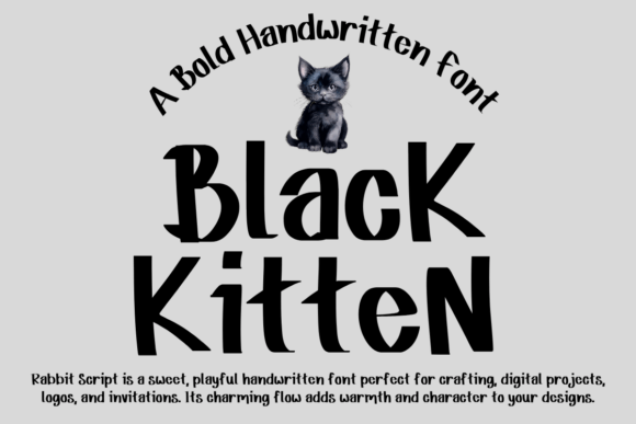 Black Kitten Font - Featured Image