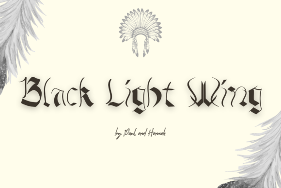 Black Light Wing Font - Featured Image