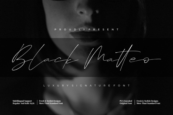 Black Matteo Font - Featured Image