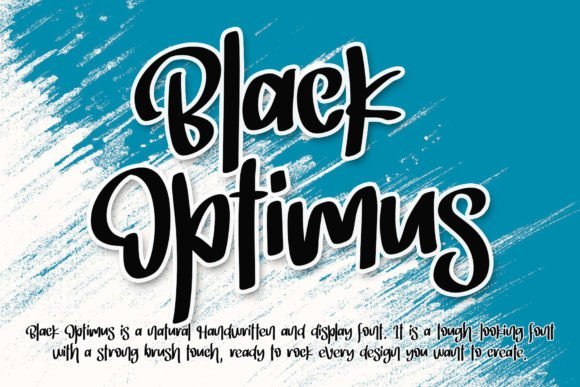 Black Optimus Font - Featured Image