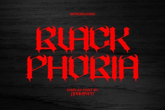Black Phobia Font - Featured Image