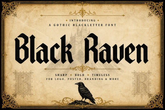Black Raven Font - Featured Image