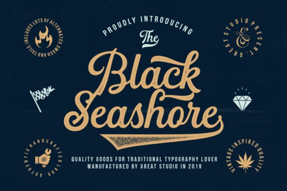 Black Seashore Font - Featured Image