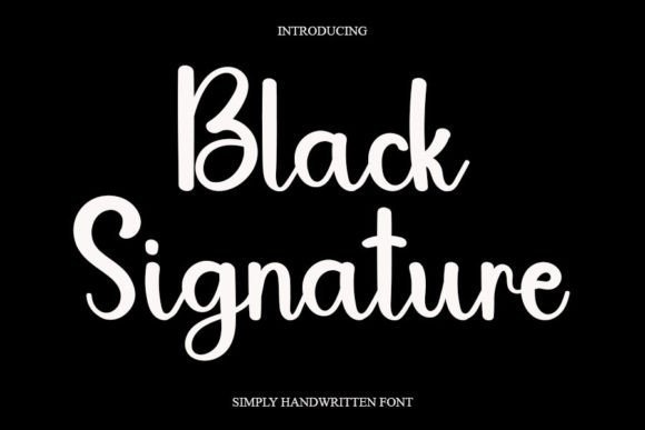 Black Signature Font - Featured Image