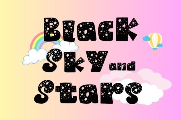 Black Sky and Stars Font - Featured Image