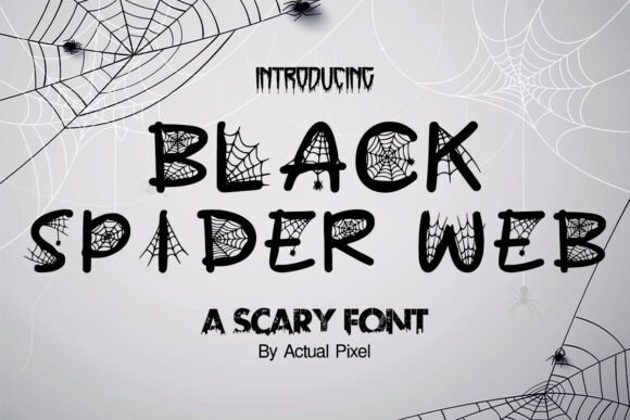 Black Spider Web Font - Featured Image