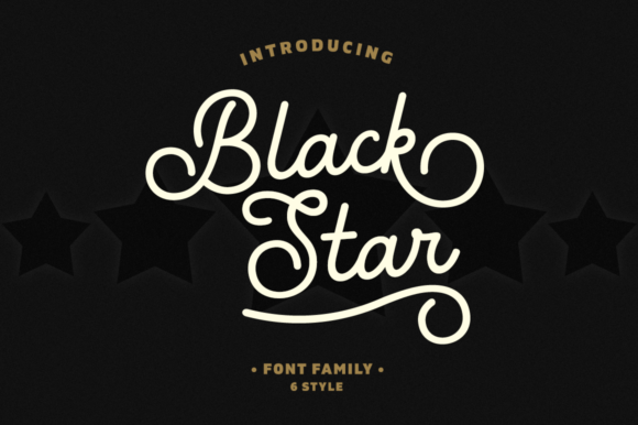 Black Star Family Font - Featured Image