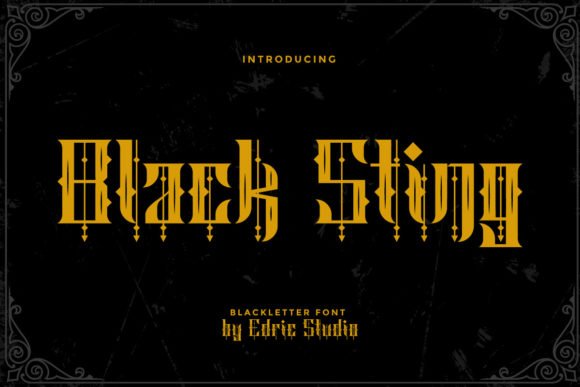 Black Sting Font - Featured Image