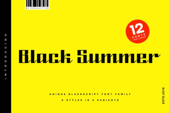 Black Summer Family Font - Featured Image