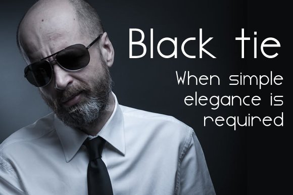 Black Tie Font - Featured Image